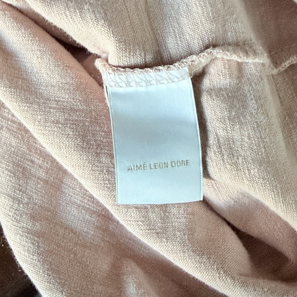 Aimé Leon Dore Light Pink Long Sleeve Logo Tee Shirt‎ Size S Made in Vietnam - Picture 8 of 11